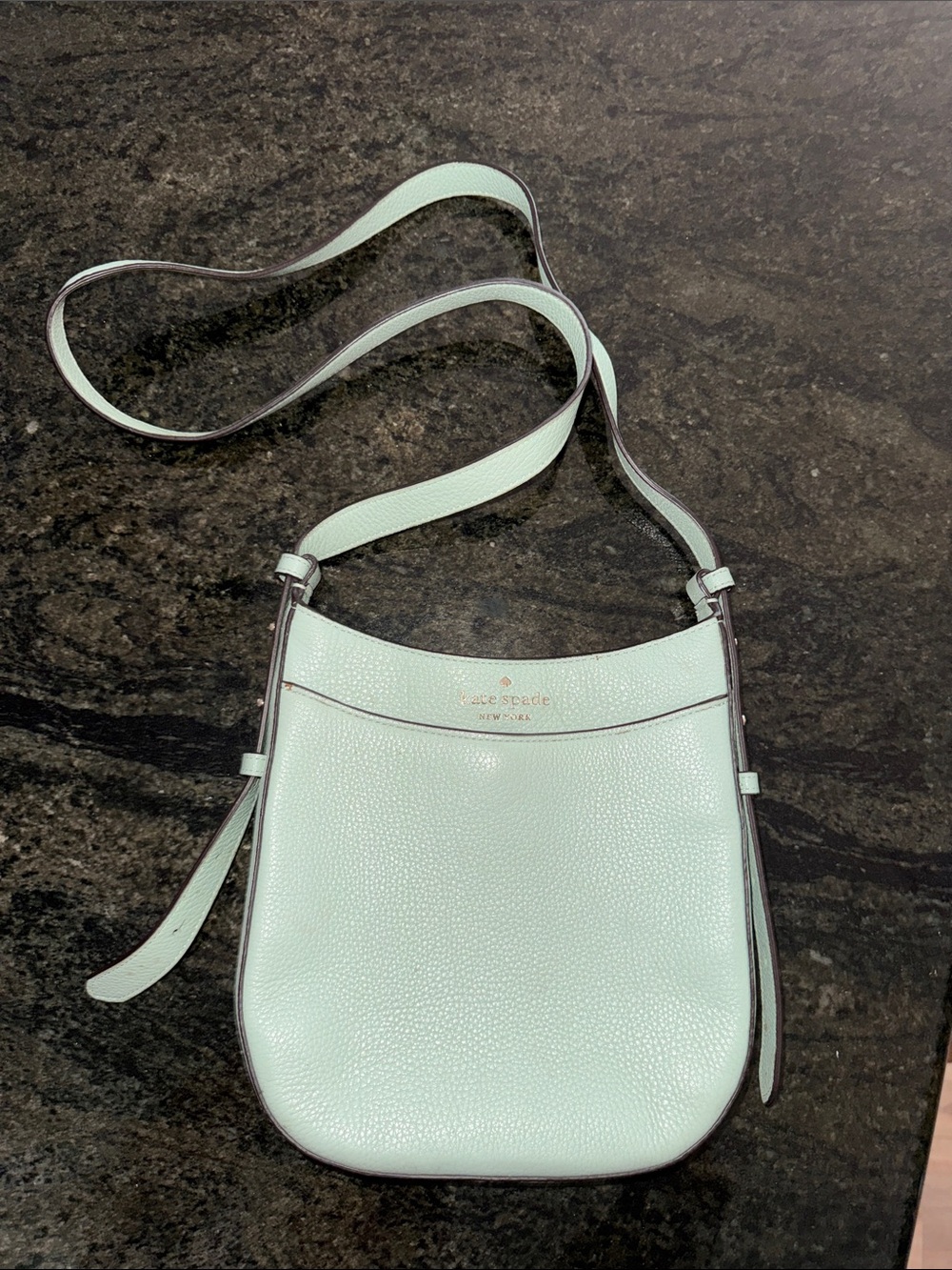 kate spade Mint Green Pebbled Leather Crossbody